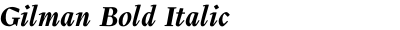 Gilman Bold Italic